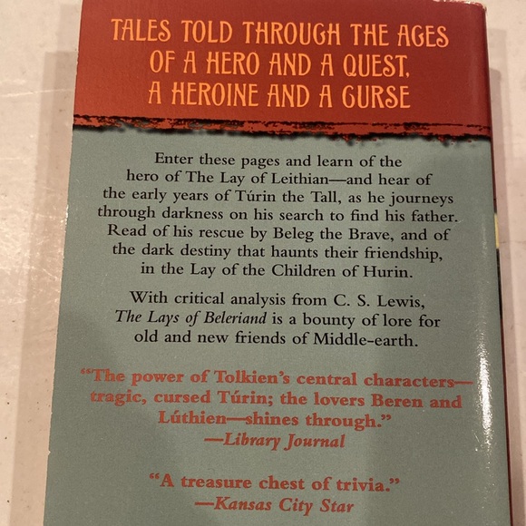 “The Lays of Beleriand,” Paperback - Picture 2 of 2